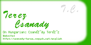 terez csanady business card